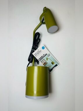 Room Essentials LED Task Desk Lamp w/ Nightlight USB Ports Green 16" See Picture